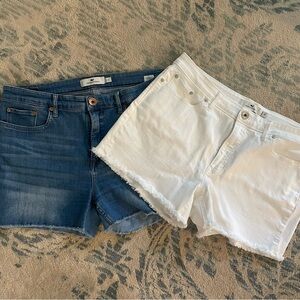 Vineyard Vines Denim and White Jean Shorts